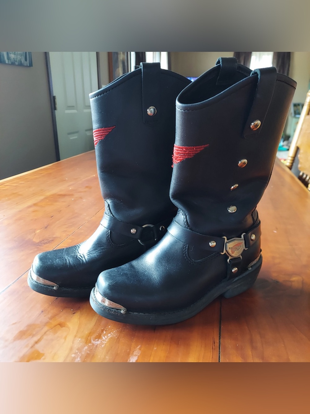 Vintage Red Wing 1670 Women’s Black Leather Biker Boot